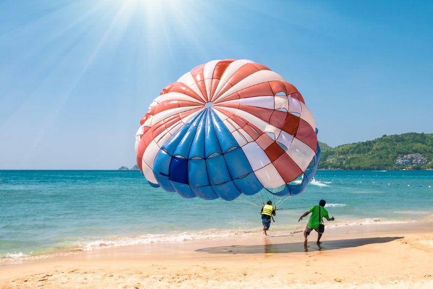 banana boat rides on the waters of patong beach